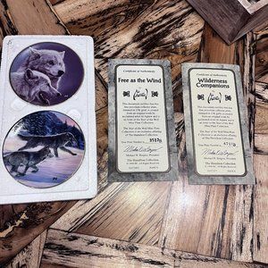 Free as the Wind & Year of the Wolf w/Certificate The Hamilton Collection Plate